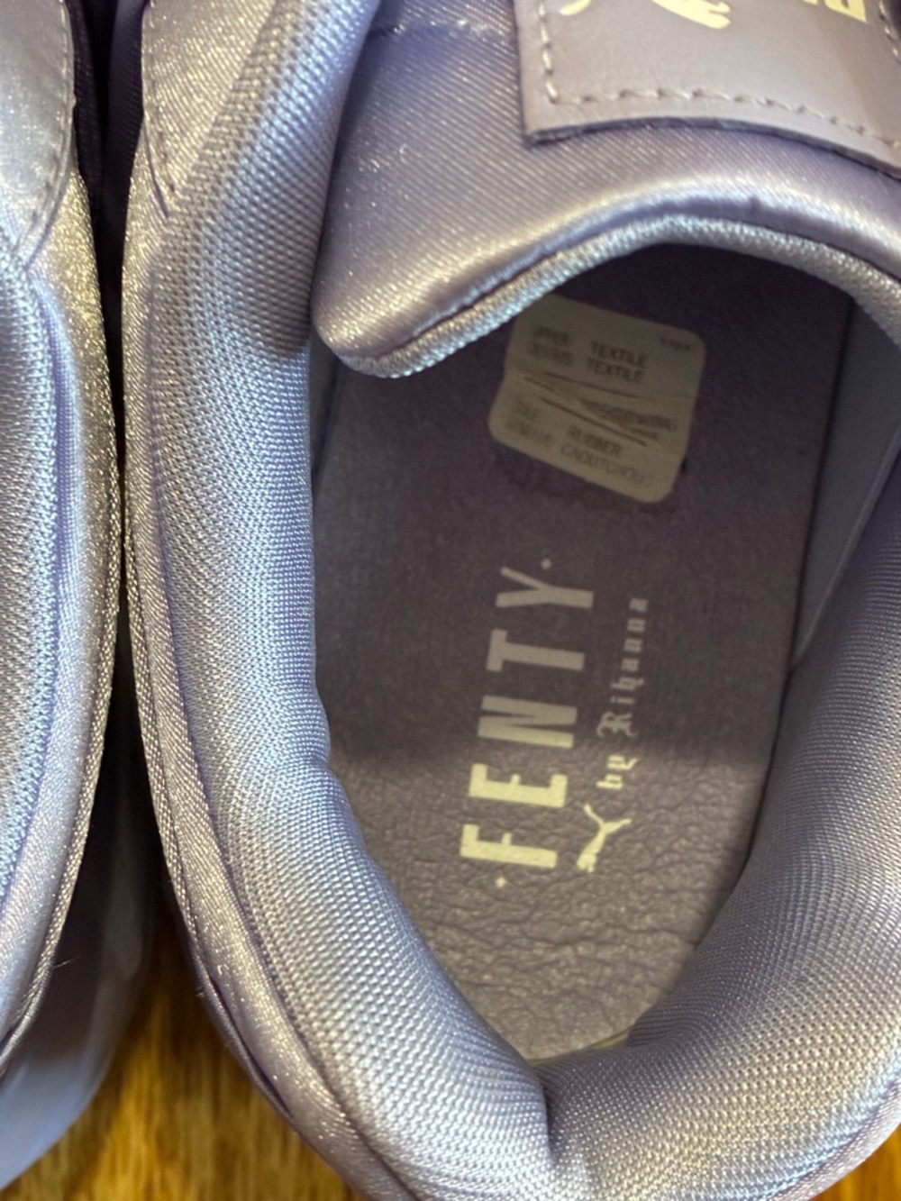 Puma x Fenty Rihanna Satin Bow Sneakers in Lilac Sweet Lavender - Picture 10 of 12
